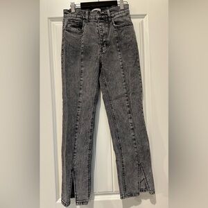 Women's Super High Rise Straight Leg Grey Jeans Sz 5/27W